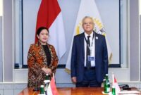 Ketua DPR RI Dr. (H.C.) Puan Maharani melakukan pertemuan bilateral dengan Ketua Parlemen Mesir Hanafi Ali Gebaly. (Instagram.com/@puanmaharaniri)