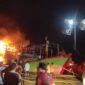 Kapal yang bersandar di kawasan Muara Baru, alami kebakaran. (Instagram.com/@humasjakfire)
