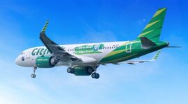 Pesawat Citilink Mendarat Darurat di Bandara Juanda. (Instagram.com/@citilink)
