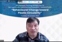 Dialog mengenai ‘Penanggulangan Sampah Laut Melalui Perubahan Perilaku Konsumen untuk Mendukung Ekonomi Sirkular Plastik’. (Dok. IBCSD)
