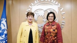 Menteri Keuangan Sri Mulyani Indrawati bersama  Managing Director of the International Monetary Fund, Kristalina Georgieva. (Instagram.com/smindrawati)