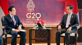 Presiden RI Joko Widodo bersama dengan PM Jepang Fumio Kishida.  (Dok. Biro Pers Sekretariat Presiden/Muchlis Jr)
