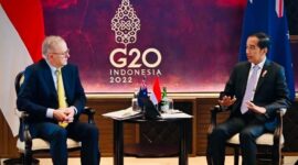 Presiden RI Joko Widodo melakukan pertemuan bilateral dengan Perdana Menteri Australia Anthony Albanese. (Instagram.com/@sekretariat.kabinet)
