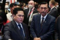 Menko Marves Luhut Binsar Panjaitan dan Menteri BUMN Erick Tohir. (Dok. Ist)