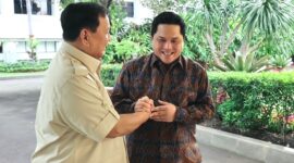 Menteri Pertahanan Prabowo Subianto dan Menteri BUMN Erick Thohir. (Dok. Tim Media Prabowo Subianto)