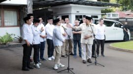 Ketua Umum Partai Gerindra Prabowo Subianto menyambangi kediaman Ketua umum PKB Muhaimin Iskandar (Cak Imin). (Dok. Tim Media Prabowo Subianto)
