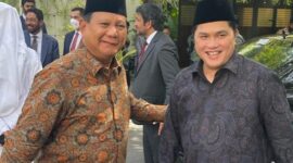 Ketua Umum Partai Gerindra, Prabowo Subianto dan Menteri BUMN Erick Thohir.  (Facbook.com/@Erick Thohir)