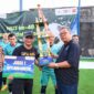 Foto : Tim Mini Soccer PROPAMI Merayakan Kemenangan Gemilang dalam Final Turnamen HUT Ke-46 Pasar Modal Indonesia. (Doc. PROPAMI)