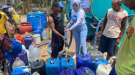 Bantuan air bersih yang disalurkan diharapkan dapat kemudahan bagi warga dalam pemenuhan kebutuhan air bersih untuk kehidupan sehari-hari. 