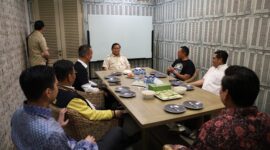 Acara peresmian Posko Pemilih Prabowo-Gibran (Kopi Pagi) di Jalan Gunawarman, Jakarta Selatan. (Dok. TIm Media Prabowo Subianto)
