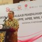 Ketua Umum PROPAMI NS Aji Martono saat memberikan sambutan pada acara OJK Sosialisasi Pemenuhan Kewajiban Perizinan WPPE, WPEE, WMI, dan WAPERD untuk Menguatkan Integritas Pasar Modal Indonesia. (Doc.Ist)