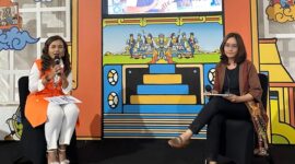 DPLK BRI dengan menyelenggarakan kelas edukasi “UMKM Pun Bisa Punya Pensiun” dalam pojok investasi di acara Pesta Rakyat Simpedes (PRS) BRI di Pandaan, Jawa Timur. (Dok. Bank BRI)