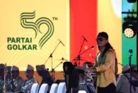 Pendakwah Gus Miftah ketika berkesempatan memberikan Tausiyah saat HUT Partai Golkar ke-59 yang dihelat di Kantor DPP Partai Golkar, Jakarta Barat, Senin (6/11/2023). (Dok. Tim Media Prabowo)