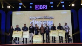 Nugraha Karya Desa BRILiaN 2023 sukses dilaksanakan oleh PT Bank Rakyat Indonesia (Persero) Tbk pada 10 Januari 2024 di Menara BRILiaN, Jakarta. (Dok. BRI)