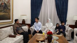 Presiden dan Wakil Presiden terpilih periode 2024-2029 Prabowo Subianto bersama Gibran Rakabuming Saat acara Halal Bihalal. (Dok. TIm Meda Prabowo))