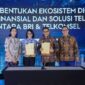 Penandatanganan Nota Kesepahaman antara BRI dengan Telkomsel di Transformation Center Gedung BRI 1, Jakarta (14/05/2024). (Dok. BRI)