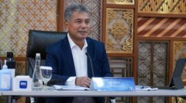 Direktur Utama BRI Sunarso dalam Conference Kinerja Keuangan BRI Triwulan II 2024 di Jakarta (25/7). (Dok. BRI)