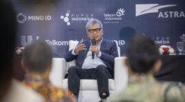 Direktur Utama BRI, Sunarso saat menjadi salah satu narasumber dalam acara Green Initiative Conference 2024. (Dok. BRI)