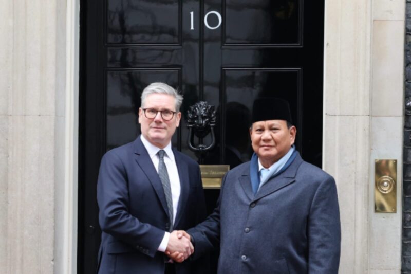 Presiden RI Prabowo Subianto bertemu Perdana Menteri (PM) Inggris Keir Starmer di 10 Downing Street, London, Kamis (21/11/2024). (Dok. Tim Media Prabowo)