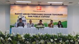 PT Rig Tender Indonesia (RIGS) melakukan public expose menyampaikan laporan keuangan 30 Juni 2024. (Dok. Sapulangit Media Center)