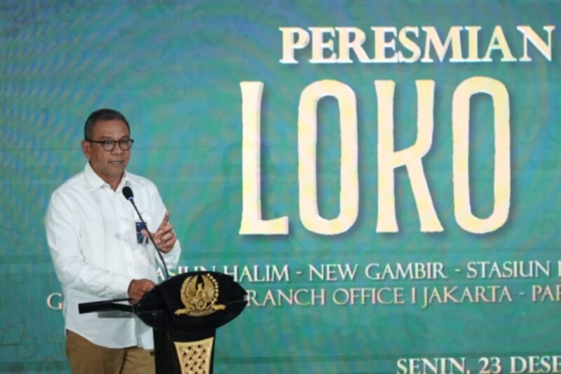 Direktur Wholesale & Institution Business BRI Agus Noorsanto saat peluncuran resmi Loko Café yang berlokasi di berbagai stasiun strategis, yaitu Stasiun KCIC Halim, Stasiun Gambir, Stasiun Senen, dan Stasiun Purwokerto. (Dok. BRI)