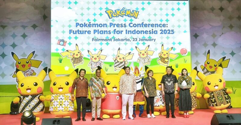 Keterangan Foto:  peluncuran kemitraan strategis Pokémon Company bersama PSSI dan Garuda Indonesia, Isyana/Doc/Bisnisnews