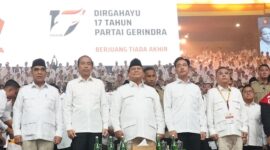 Acara peringatan HUT ke-17 Partai Gerindra yang digelar di Sentul International Convention Center (SICC), Sentul, Bogor. (Dok. Tim Media Prabowo)