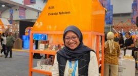 Meika Hazim pemilik Cokelat Ndalem saat berbagi pengalaman dalam BRI UMKM EXPO(RT) 2025. (Dok. BRI)