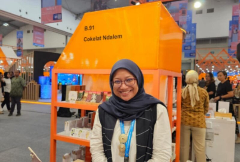 Meika Hazim pemilik Cokelat Ndalem saat berbagi pengalaman dalam BRI UMKM EXPO(RT) 2025. (Dok. BRI)