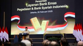 Peresmian Layanan Bank Emas Pegadaian yang berlangsung di The Gade Tower, Jakarta, pada Rabu (26/02/2025).  (Dok. BRI)