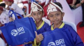 Kegiatan BRI Peduli dengan tema “Meraih Cita-cita” di SDN 1 Sagalaherang yang terletak di Kecamatan Sagalaherang, Kab. Subang, Prov. Jawa Barat. (Dok. BRI)