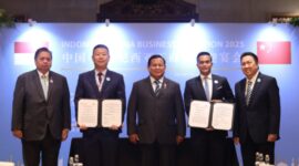 Presiden Prabowo Subianto dalam Resepsi Bisnis Indonesia-Tiongkok 2025 yang berlangsung di Jakarta, Sabtu (24/5/2025). (Dok. Tim Media Prabowo Subianto)