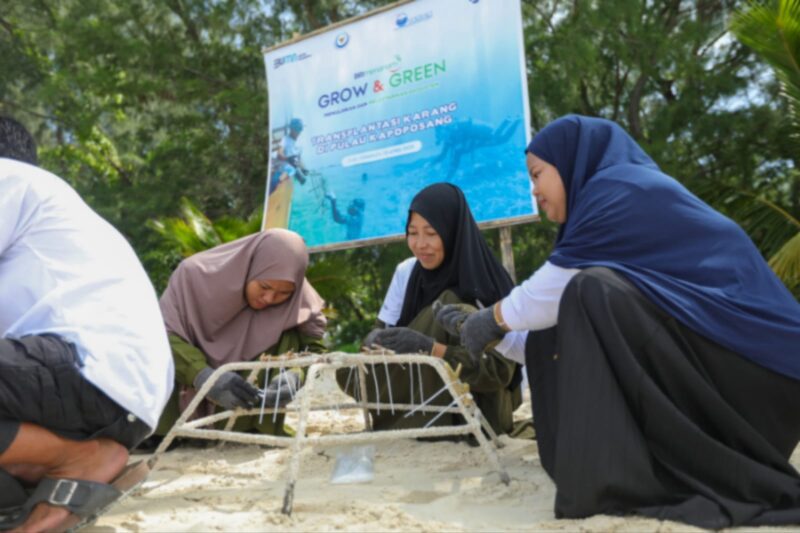 Program BRI Menanam - Grow and Green di Pulau Kapoposang, Kabupaten Pangkajene Kepulauan (Pangkep), Sulawesi Selatan. (Dok. BRI)
