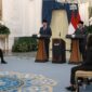 Presiden RI Prabowo Subianto dan PM Malaysia Anwar Ibrahim menyampaikan komitmen kerja sama dagang dan sikap atas Gaza di Istana Merdeka. (Dok. Tim Media Prabowo).
