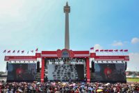 Pesta Rakyat BRI sukses meriahkan HUT RI ke-80 di Monas! Ribuan masyarakat tumpah ruah, saksikan konser musik hingga parade karnaval. (Dok. BRI)