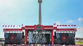 Pesta Rakyat BRI sukses meriahkan HUT RI ke-80 di Monas! Ribuan masyarakat tumpah ruah, saksikan konser musik hingga parade karnaval. (Dok. BRI)