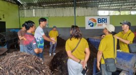 Mengubah sampah menjadi emas! Lewat program BRI Peduli ‘Yok Kita Gas’, BRI latih pengurus TPS3R di Bali ubah sampah organik jadi pupuk kompos. (Dok. BRI)
