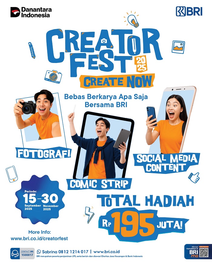 BRI Luncurkan program kreatif berskala nasional bertajuk “BRI Creator Fest 2025. (Dok. BRI)