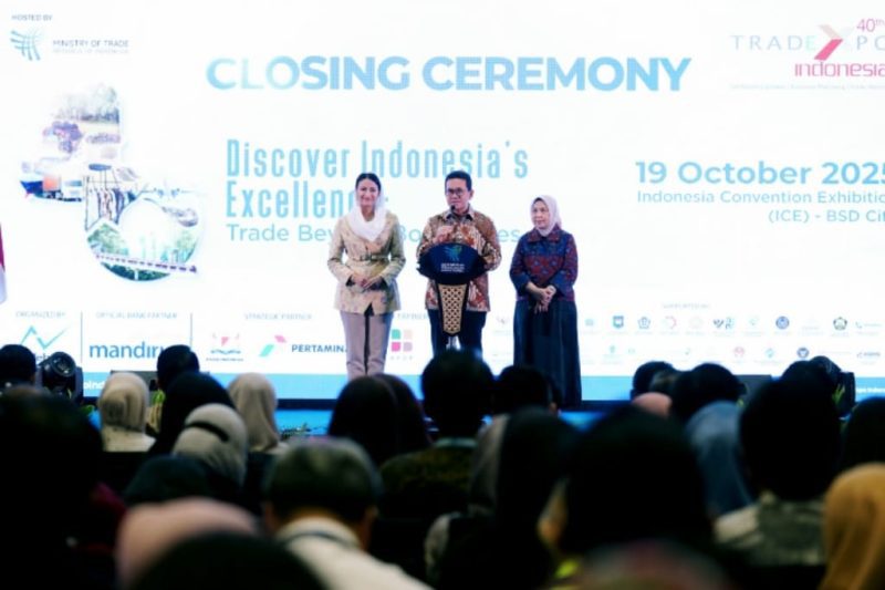 Menteri Perdagangan Budi Santoso saat resmi menutup perhelatan Trade Expo Indonesia (TEI) ke-40 Tahun 2025 di Indonesia Convention Exhibition (ICE), BSD. (Dok. Trade Expo Indonesia)